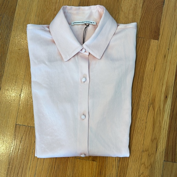 alexanderwang.t pink blouse in pink - Picture 8 of 9